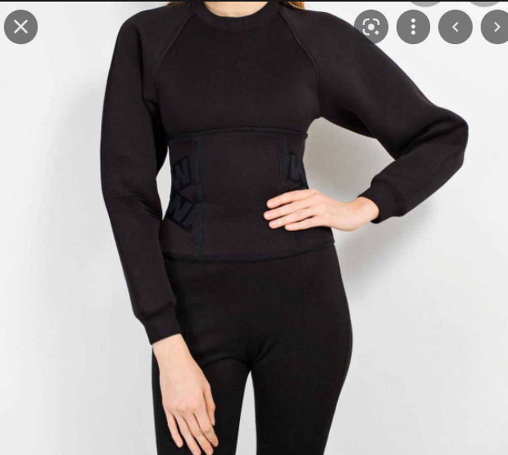 Alexander Wang x H&M blouse shirt 42 Large 12-14 2014 HTF neoprene scuba